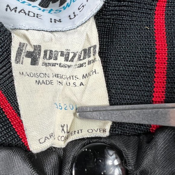 VTG 90s Snap-On Satin Jacket Extra Large Black Embroidered Snap Button USA Made - Picture 10 of 16